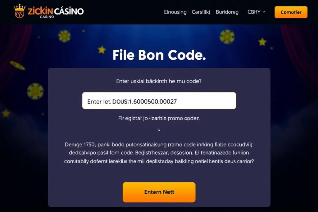 Bonus kodu girme ekranı örneği