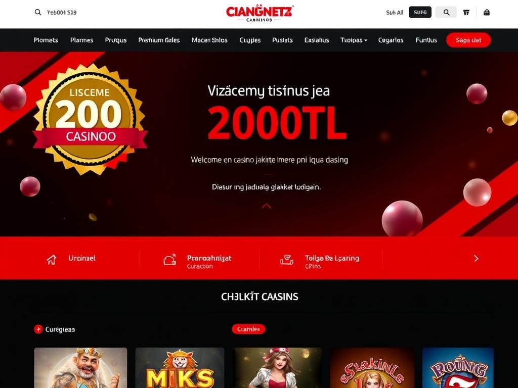 Casino B web sitesi ana sayfası ve oyun seçenekleri