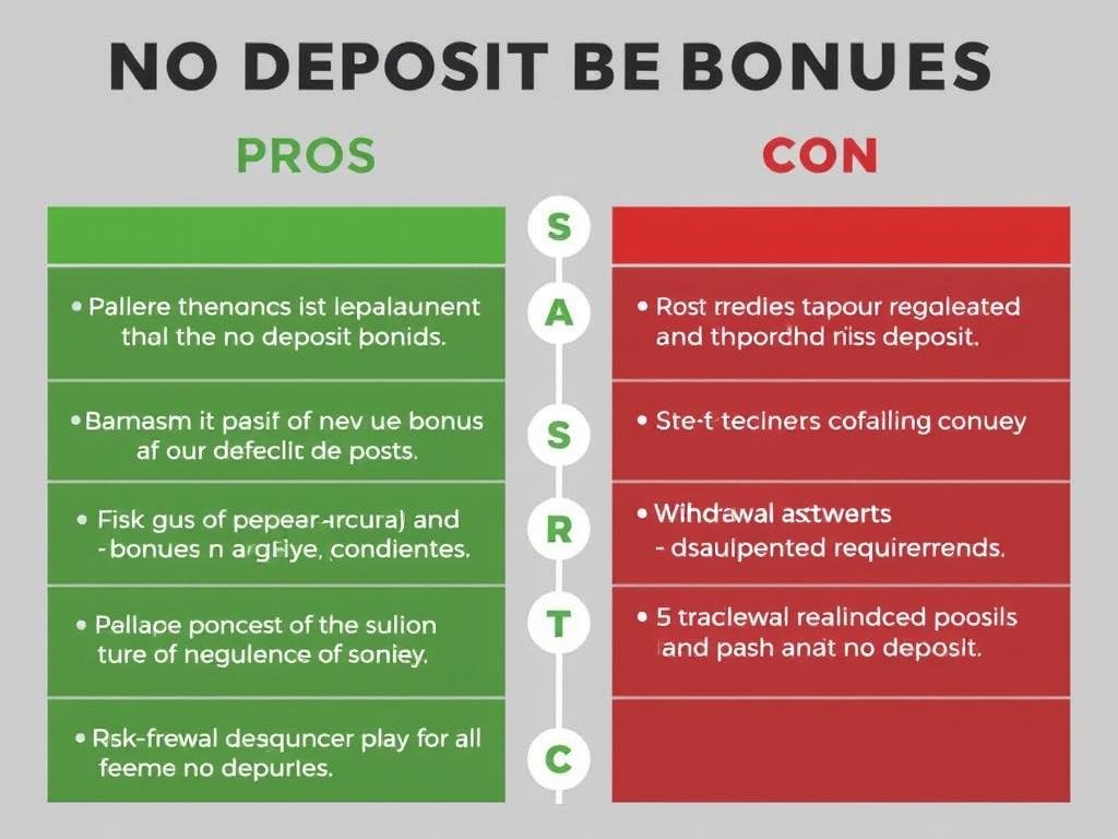 Yatırımsız Bonus avantajları ve dezavantajlarını gösteren karşılaştırma